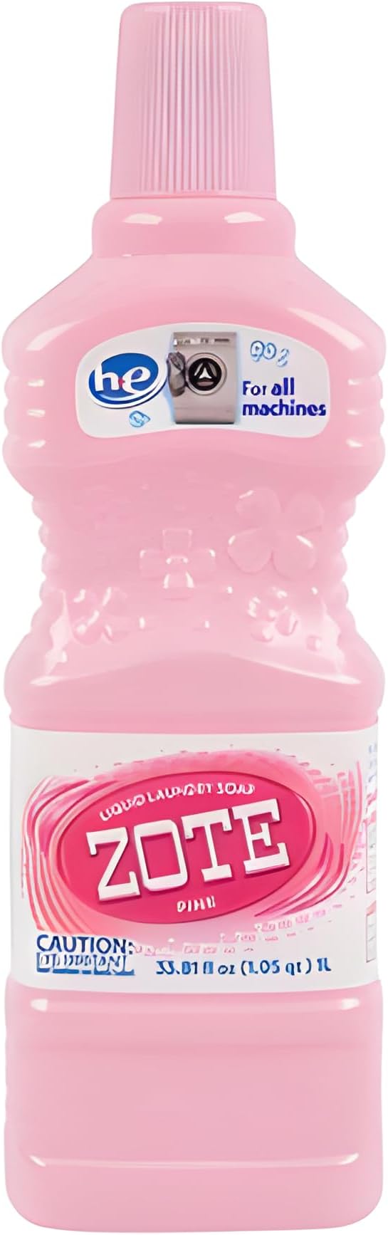 “Zote Pink Liquid Laundry Soap, 6-Pack (33.81 fl oz each), HE & Standard Machines, Gentle & Effective Cleaning”