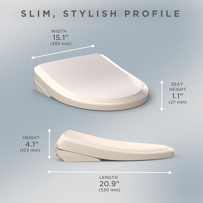 TOTO® WASHLET® S7A Electronic Bidet Toilet Seat with EWATER+® Bowl and Wand Cleaning and Auto Open and Close Classic Lid, Elongated, Sedona Beige - SW4734#12