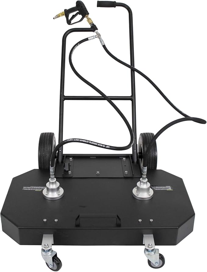 Erie Tools 36" Aluminum Flat Surface Cleaner for Hot Cold Water Pressure Washer 4000 PSI 21 GPM with Wheels