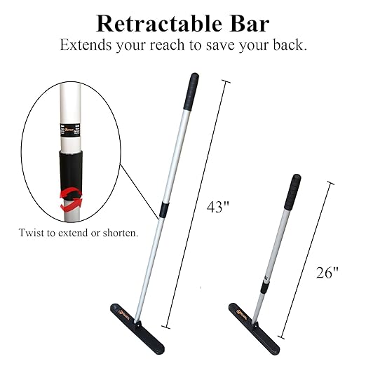 14-inch 60Lbs Pull Heavy Duty Telescoping Magnetic Sweeper Pickup Tool- Screws Parts Finder Strong Magnet Sweeper/Super Strength Extendable Magnetic Metal Pick-up and Nail Magnet