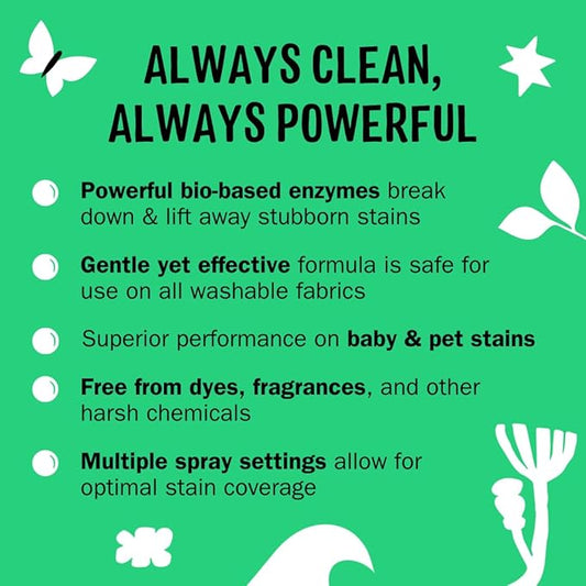 Molly's Suds Stain Remover Spray | Gentle Yet Powerful, Great for Baby & Pet Stains | Clean, Simple Ingredients (Fragrance Free) (16 Fl Oz (Pack of 2))