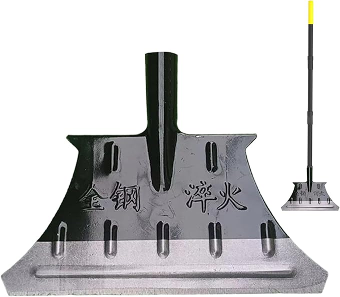 Portable Snow Shovel, Flat Ice Chopper, Outdoor Ice Scraper Tool, ABS SPU, Snow Removal Shovel for Driveway Walkway Garden Lawn, Floor Grass Cleaning Outdoor Use 13.39x7.09x1.97 inches