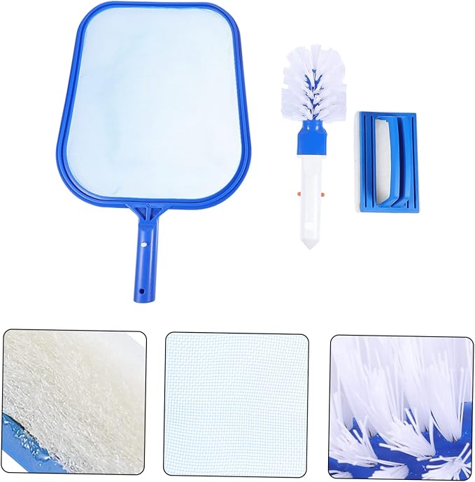 Milisten 2sets Pool Cleaning Tools Accessories Net Sponge Brush Portable for Effortless Leaf Removal and Pool Maintenance for Fish Tank Water Change