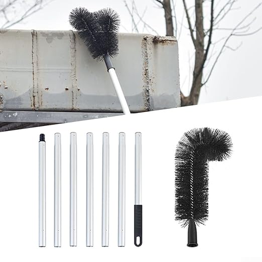 Efficient Roof Dust Removal Brush - Adjustable Gutter Cleaning Tool with Durable PET Bristles (2.28m)(2.28m)