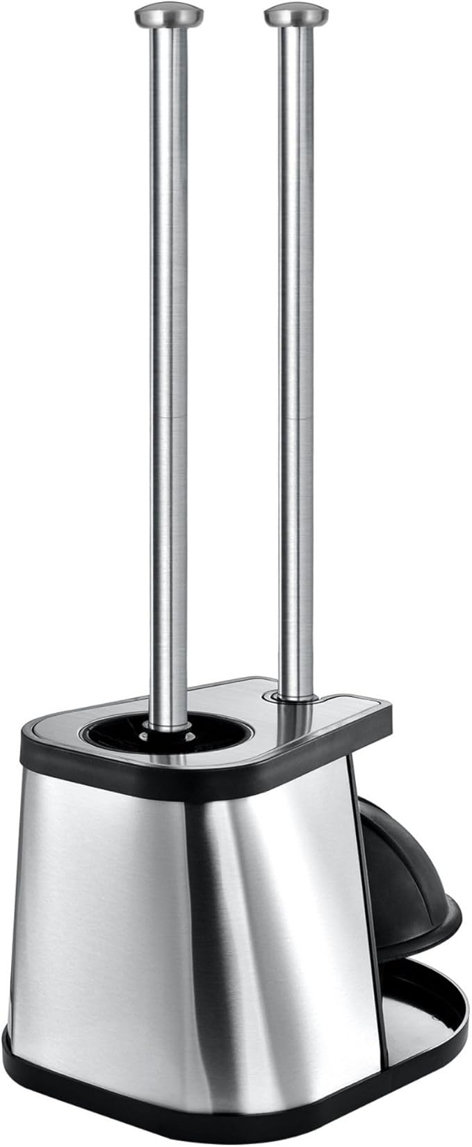 ToiletTree Products Modern Deluxe Freestanding Toilet Brush and Plunger Combo (Black - 7.5" x 9" x 20.5")