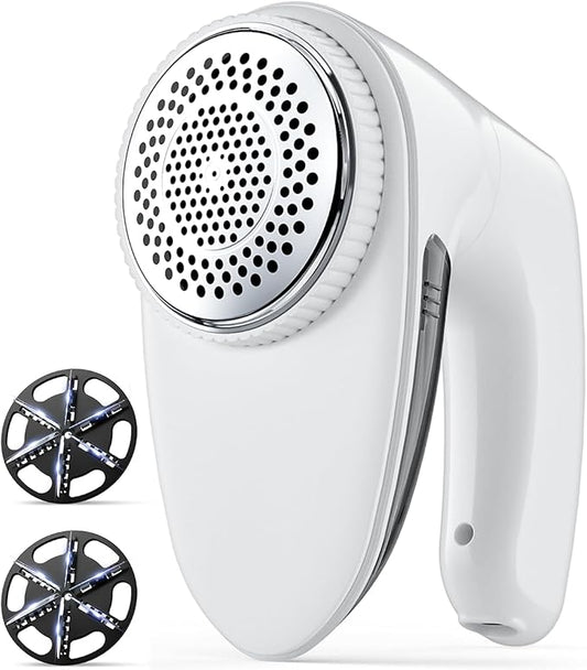 Bymore Fabric Shaver, Lint Shaver, Sweater Shaver for Clothes, White | Large 65mm head and six-leaf blades cover more area in fewer passes for fast, even care on sweaters, couches and furniture by Bymore