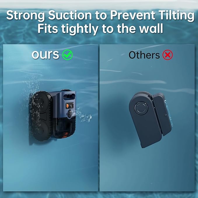 [2026 Upgrade] Pool Vacuum for Inground Pools,Robotic Pool Cleaner for Floor/Wall Climbing/Waterline Cleaning, Dual-Motor System Powerful Suction,Extended 180-Min Runtime for Pools up to 2100 Sq.Ft
