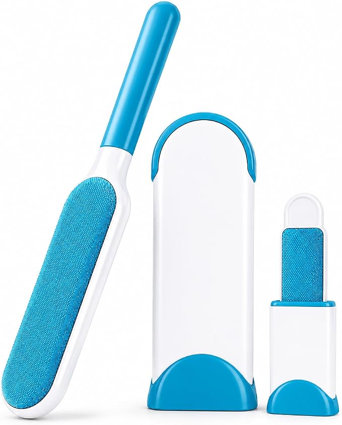 Pet Hair Remover Brush Set for Dog & Cat Hair, Reusable Lint Roller, Self-Cleaning Pet Hair Removal Tool for Couch, Clothes & Furniture by Unknown