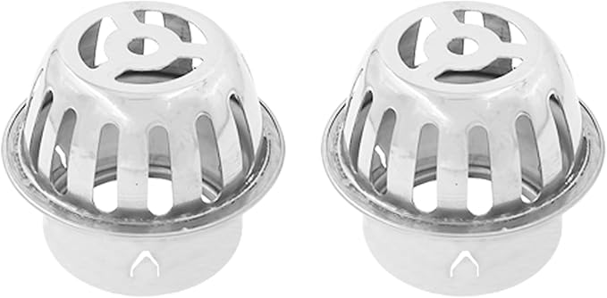 Roof Floor Drain,SAFYY 304 Stainless Steel Roof Drain Dome,Balcony Roof Dome Drain Cover,Yard Outdoor Anti Blocking Strainer,Gardens Gutter Cleaning Tool,Rain Bucket Drainage Parts (2, 75mm/3")