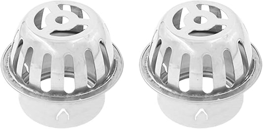 Roof Floor Drain,SAFYY 304 Stainless Steel Roof Drain Dome,Balcony Roof Dome Drain Cover,Yard Outdoor Anti Blocking Strainer,Gardens Gutter Cleaning Tool,Rain Bucket Drainage Parts (2, 75mm/3")