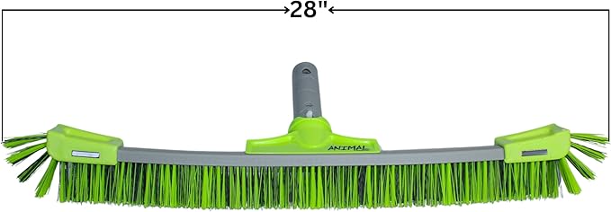 Oreq Animal Pro Pool Brush 22 Inch & 28 Inch – Heavy-Duty Combo Bristle Wall and Floor Cleaning Tool (28")