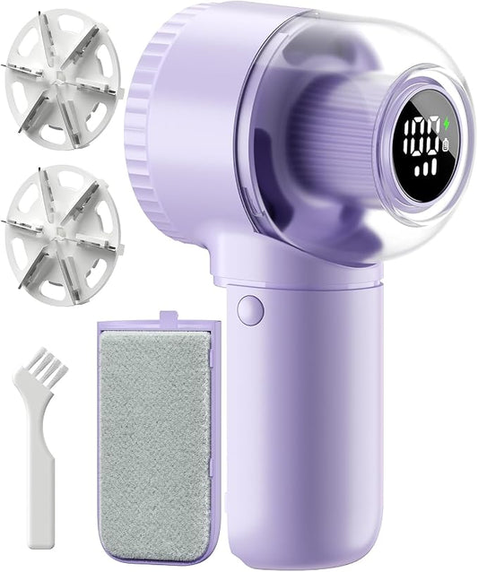 coldSky Fabric Shaver,    Lint Remover with Brush, 1200mAh Sweater Shaver with Digital Display,3 Speeds Lint Shaver, 6-Leaf Blades Lint Remover for Clothes, Sofa, Bedding,Purple | Digital Display, 3 Speeds, 6-Leaf Blades, 1200mAh Rechargeable L... by Fabricshaver