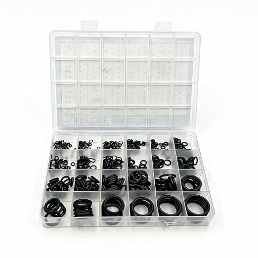 24 Size 400 Pcs Universal Metric Nitrile Rubber(NBR) O Ring Assortment Kit for Various car Auto Hydraulic Faucet Plumbing Pressure Washer Air or Gas Sealing Repair Home Repair