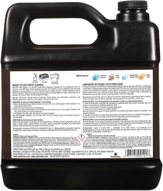 Spray Nine 22701 Grez-Off Heavy Duty Degreaser, 1 Gallon (Packaging may Vary)