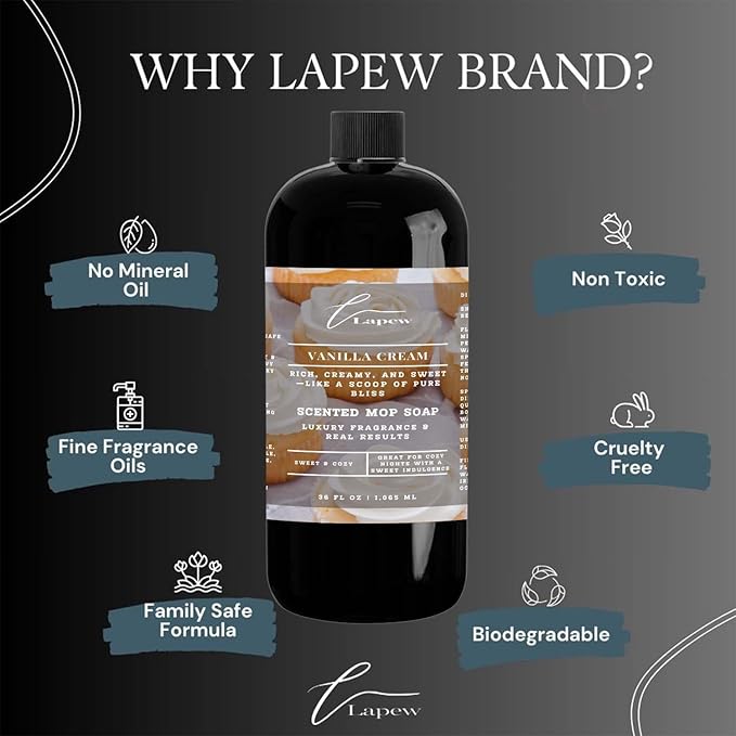 Lapew Stress Relief Scented Cleaning Bundle | Carpet Deodorizer Powder (16 oz) & Mop Soap Concentrate (36 oz) | Pet-Friendly Odor Eliminator