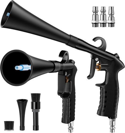 Car Dry Cleaning Gun, Detailing Interior Dryer Air Blow Gun, High Pressure Blower Gun, Car Detailing Kit Interior Cleaner,Car Detailing Tools for Car Quickly Blasts Dirt and DustWorks with Air
