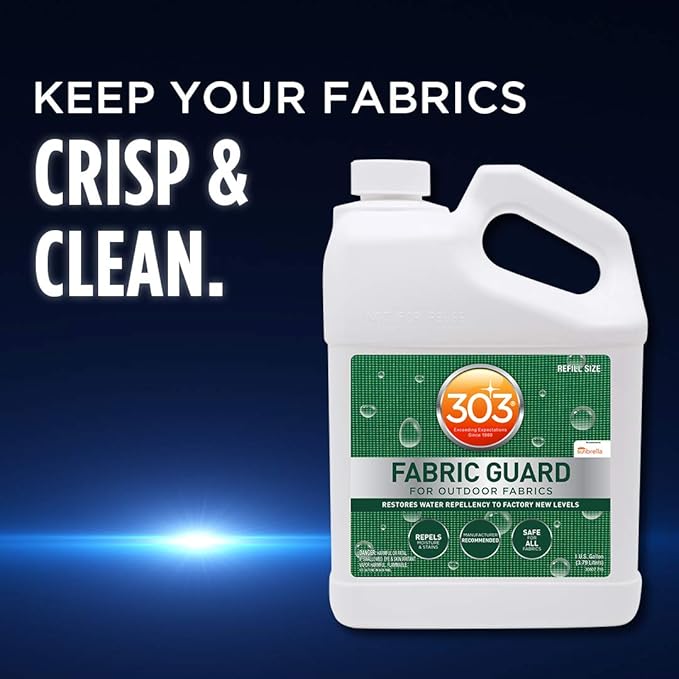 303 Products Fabric Guard – Water Repellent & Stain Shielding Fabric Spray, Safe for All Outdoor Upholstery, Easy to Use, Manufacturer Recommended, 1 Gallon