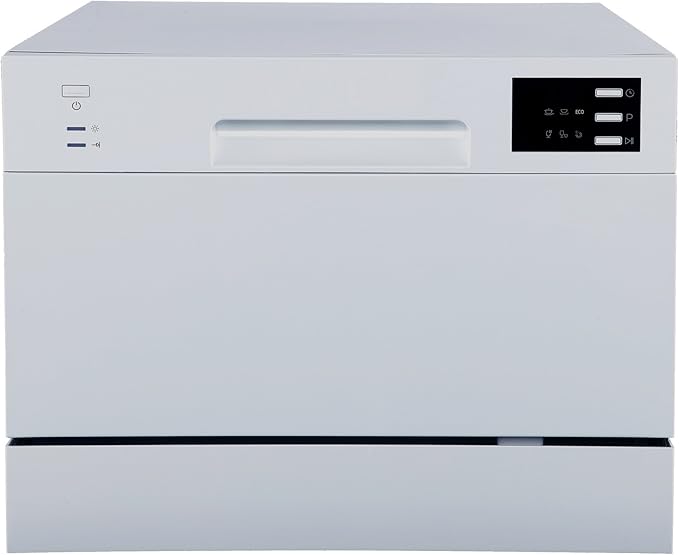 SPT SD-2225DS Countertop Dishwasher with Delay Start & LED, Silver, Silver