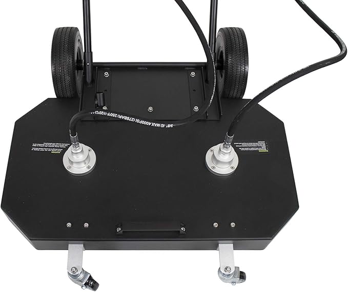 Erie Tools 36" Aluminum Flat Surface Cleaner for Hot Cold Water Pressure Washer 4000 PSI 21 GPM with Wheels