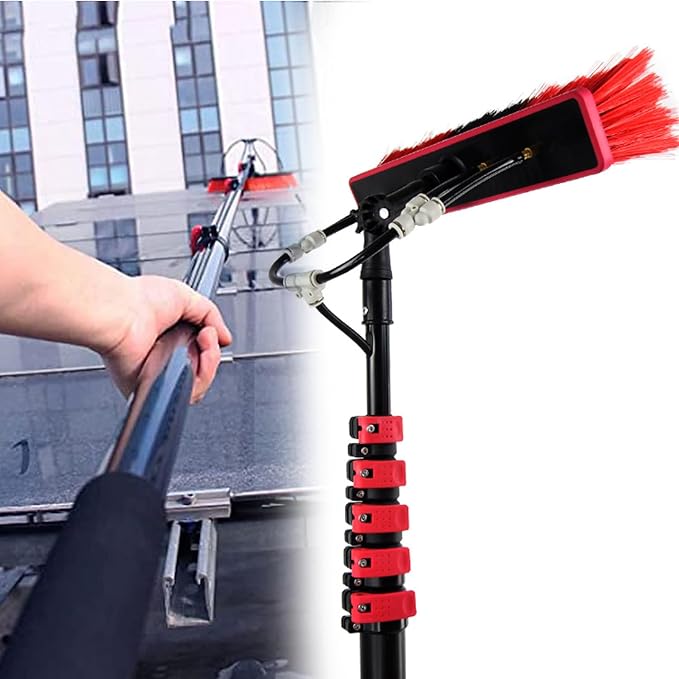 Window Cleaning Water Fed Poles Roof Cleaning Tools,12-36 Foot Window Cleaning Water Fed Poles,Cleaning Tool for Window Glass, Solar Panel,7.2m/24FT