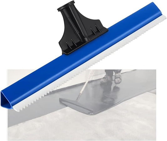 16in Epoxy Squeegee, Teeth Notched Squeegee for Self Leveling Cement Urethane Epoxy Floor Wall Spreader, Lightweight Professional Epoxy Tool for Garage Floors Driveways Walls
