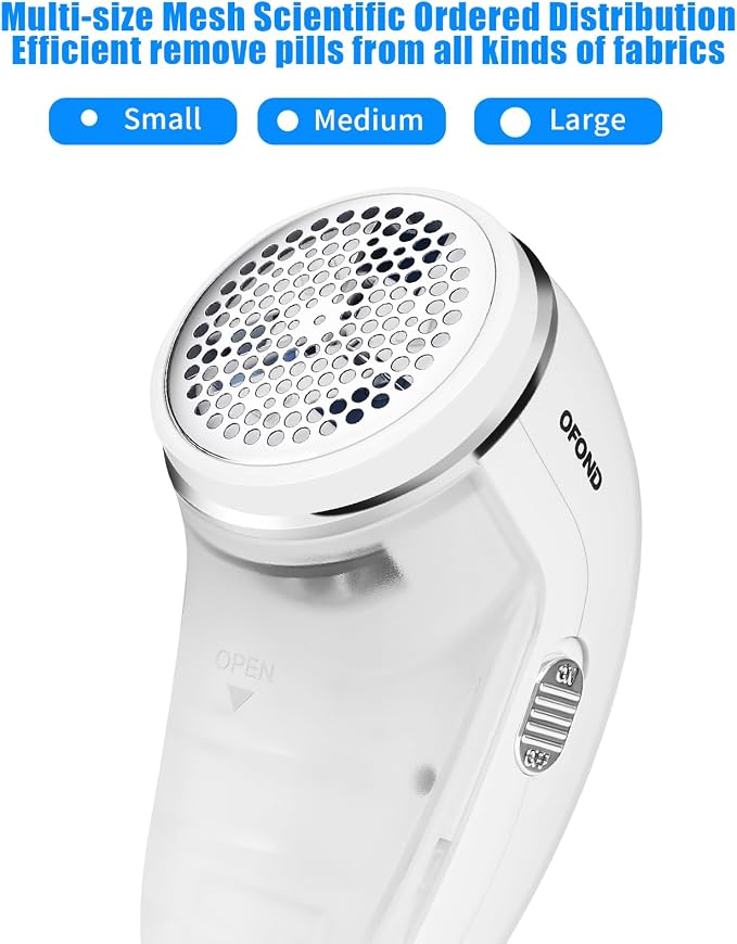 Lint Remover for Clothes,Fabric Shaver with Battery,Sweater Defuzzer | Quick and Easy Remove Pills,Lint Balls,Fuzz of Clothing Pants Socks Couch Pillows Blankets, Portable Lint Shaver - Image 2