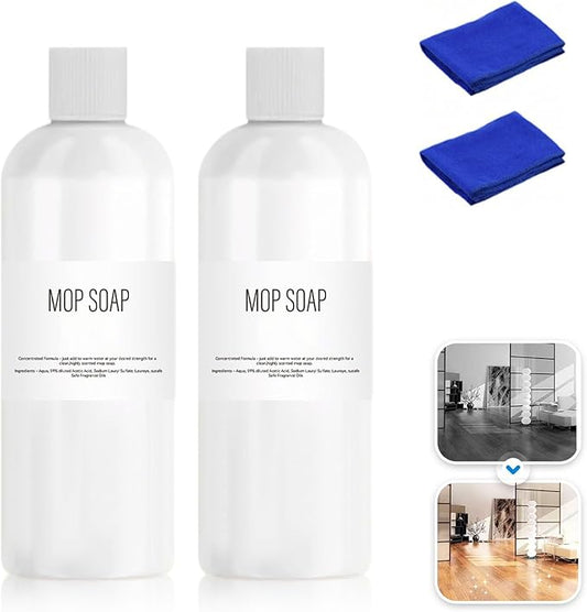 2026 Upgrade Mop Soap Brazilian Waves, Highly Scented Brazilian Waves Mop Soap for Floor Cleaning, Luxury Mop Soaps For Floor Cleaning, Multisurface Bathroom and Kitchen Cleaner Supplies (2Pcs)