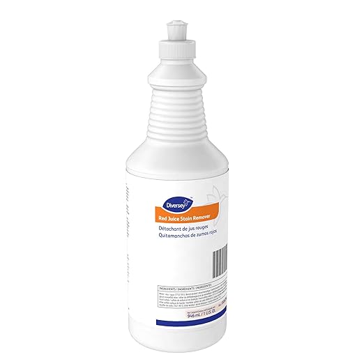 Diversey 95002540 Red Juice Stain Remover, Removes Wine, Fruit Punch, Soft Drinks, Grease, Mustard & More from Carpet, Ready-to-Use, 32-Ounce