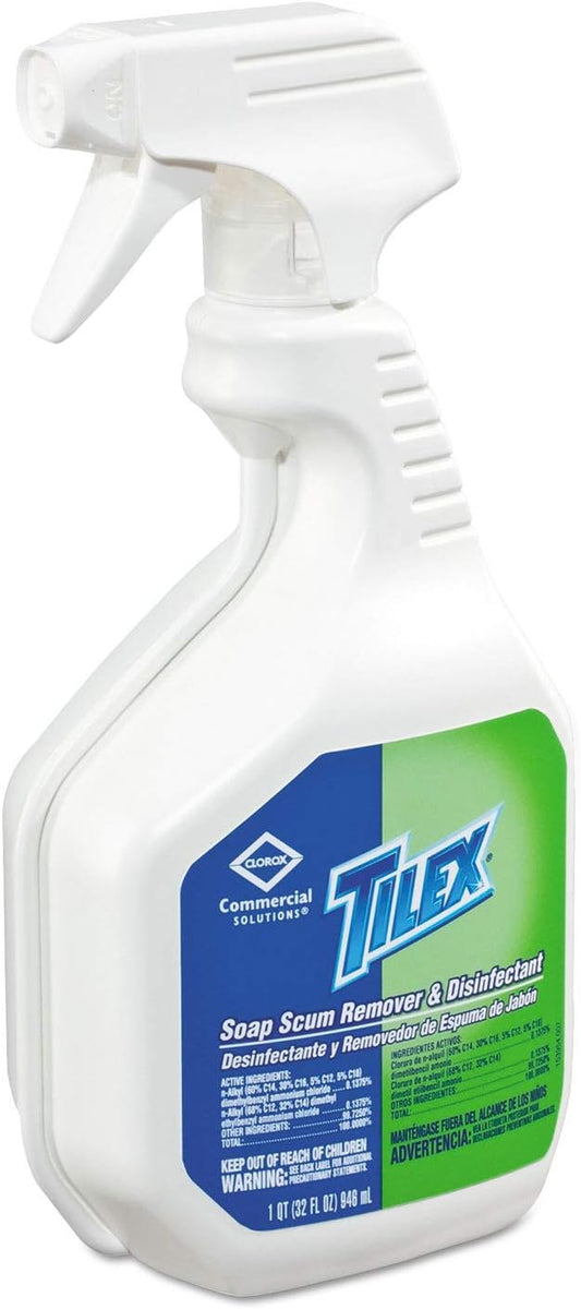 Tilex 35604CT Soap Scum Remover and Disinfectant, 32oz Smart Tube Spray, 9/Carton