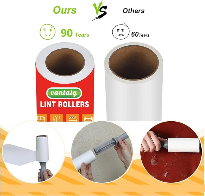 Pet Hair Lint Rollers, 3 Pack, 90 Sheets Each?€? Reusable Sticky Roller for Pet Hair, Cat & Dog Hair Remover, Lint Remover, Pet Hair Remover for Furniture, Clothing & Cars - Image 11