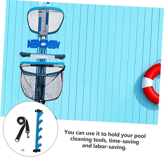 BESPORTBLE 1set Pool Cleaning Tool Rack Storage Hanger for Swimming Pool Accessories Easy Installation Random Color
