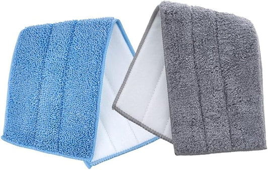Superio Microfiber Mop Replacement Head, 16 inch Damp Mop Pad Refill for Miracle Mop Dusting and Spray Mop, attaches to Velcro mop(2 Pack)