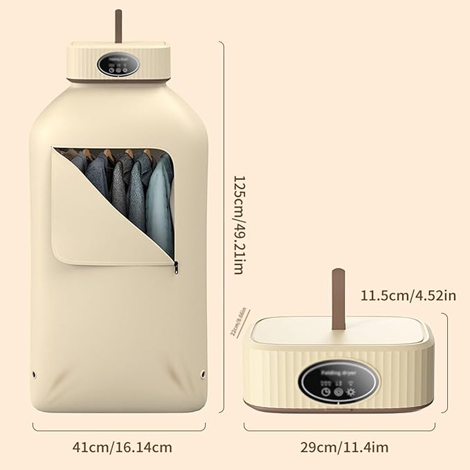 Hanging Garment Steamer,Garment Hanger for Steaming Clothes,Automatic Ironing Machine,Collapsible Automatic Wireless Vertical Steam Iron,One-Key Care for Clothes & Fabric(Khaki)