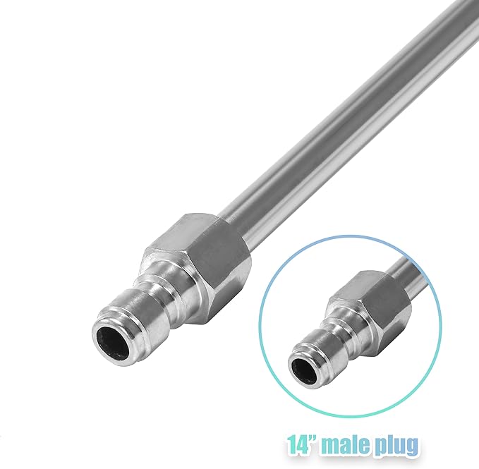 RIDGE WASHER Pressure Washer Extension Wand, 45 Degree Curved Angled Attachment Lance for Undercarriage and Gutter Rod, 1/4 Quick Connect, 15 Inch
