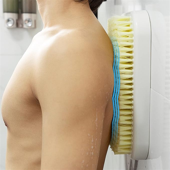 Dry Brushing Massage Bath Brushes Body Back Rubbing Brush Back Exfoliating Stain Removal Scrub Wall Mounted Bathroom Body Wash Cleaning Tool