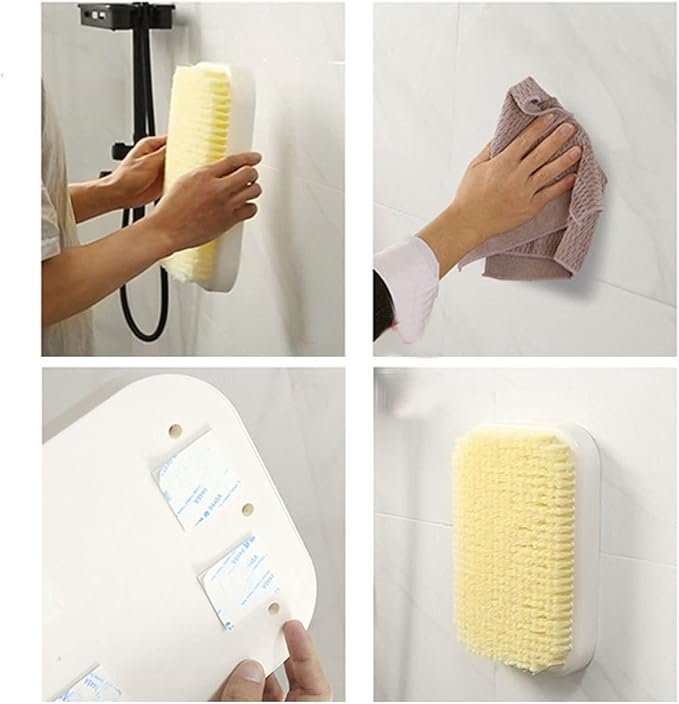 Dry Brushing Body Back Rubbing Brush Back Massage Bath Brushes Exfoliating Stain Removal Scrub Wall Mounted Bathroom Body Wash Cleaning Tool