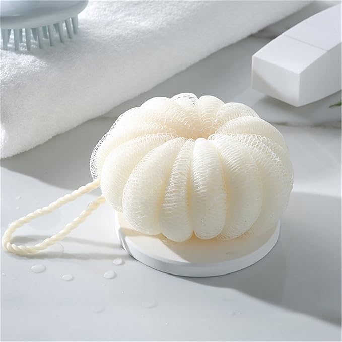 Dry Brushing Bath Bubble Ball Exfoliating Scrubber Soft Shower Mesh Foaming Sponge Body Skin Cleaner Cleaning Tools Bathroom Accessories(Green)