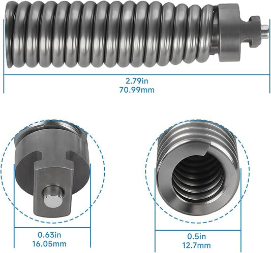 91042 Cable Repair Coupling Suitable for RIDGID Drain Cleaner Fittings, 1/2-Inch IW Sewer Drain Cleaner Snake Cable Repair End Connector Replacement Parts for K-400 Tip Accessories Adapter