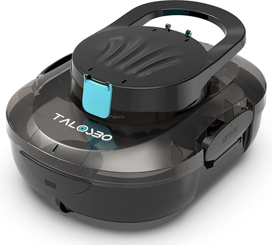 Pleco S1 Cordless Pool Vacuum Robotic Pool Cleaner with 75-80Mins Runtime, Small Pool Robot for Above-Ground Pools up to 645 Sq.ft, Lightweight, Auto-Parking