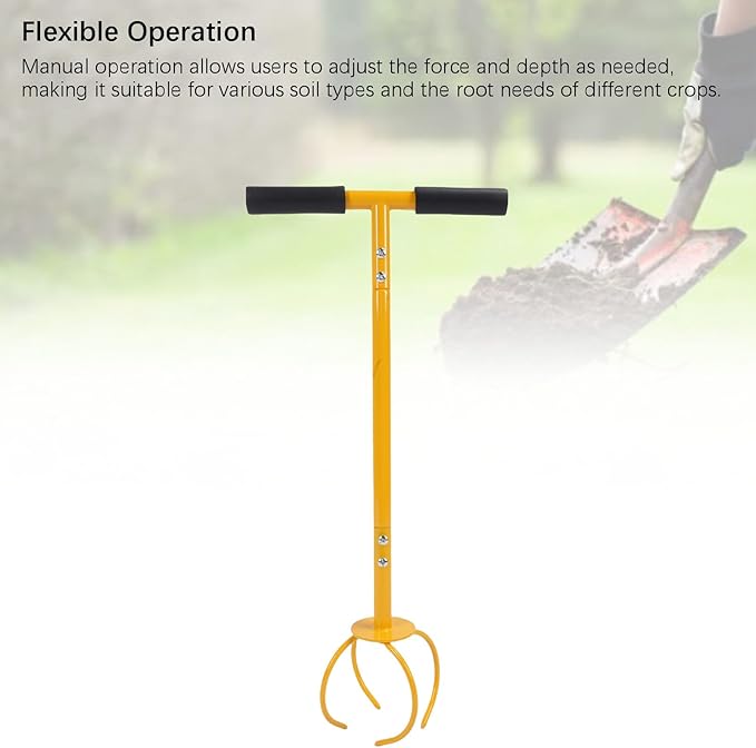 Stainless Steel Hand Tiller Cultivator Soil Aerator Tool for Flower Beds Vegetable Gardens with 4 Tillers 2 Accessories 1 Screw Pack Durable Rust Proof