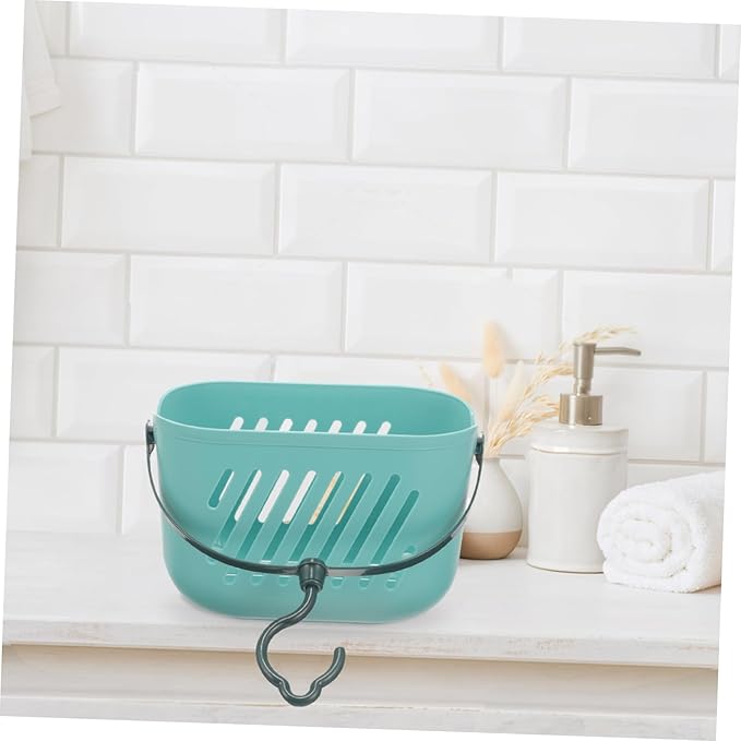 PRETYZOOM Hanging Shower Basket Portable Cleaning Supply Basket Plastic Bathroom Organizer over Toilet Storage for Shampoo Conditioner Loofahs Bath Accessories