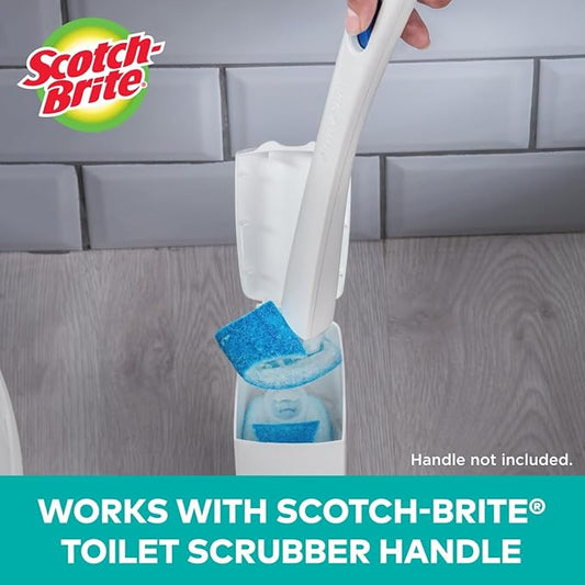 Scotch-Brite Disposable Toilet Scrubber Refills, Removes Rust & Hard Water Stains, 12 Count,(Pack of 8)