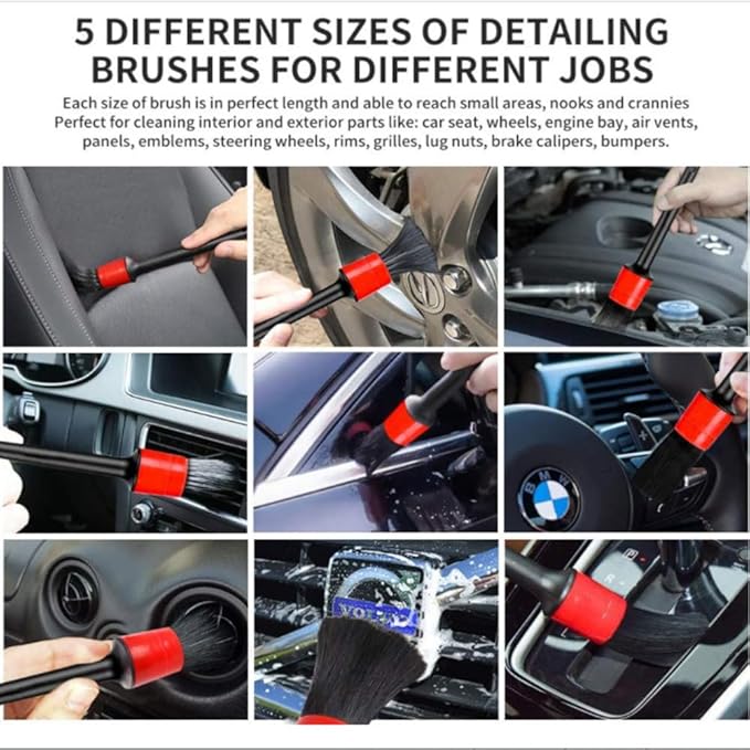 31pcs Car Wash Tools Set with Car Wash Cleaning Brush Car Wipes Tire Cleaning Brush Car Wash Brush Electric Drill Brush