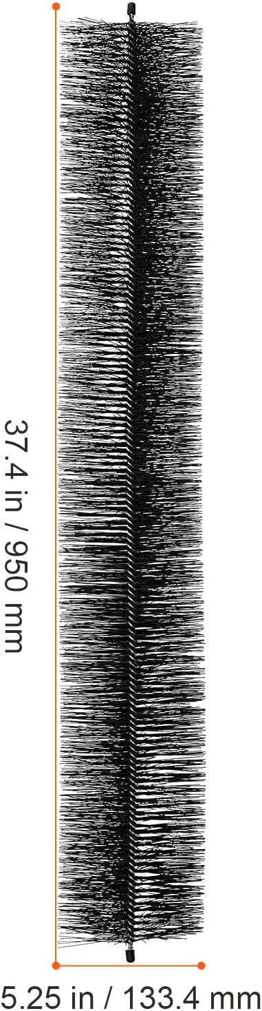 Happybuy Gutter Brush 60ft Length 5.25in Diameter Gutter Cleaning Tool Leaf Guard for 5-Inch Gutters, Roof Debris Clearance, 20 Pack, Durable PP & Galvanized Steel