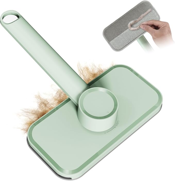 Pet Hair Removal Tool, Reusable Lint Brush for Multi-Fabric Edge | Upgraded Lint Broom Electrostatic Lint Brush Ideal for Pet Hair Removal, Couch & Bedding Cleaner, Dog & Cat Fur Removal by WelcomeToRundik