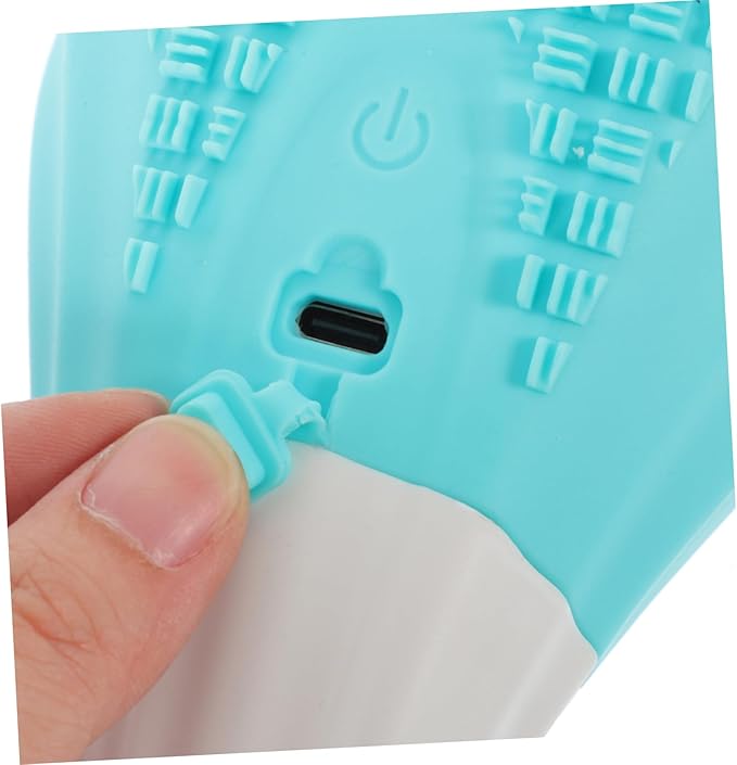 Electric Waterproof Shower Brush Long Handle Bath Scrubber for Men and Women Silicone Back Cleaning Tool Dual Sides for Exfoliating and Massaging