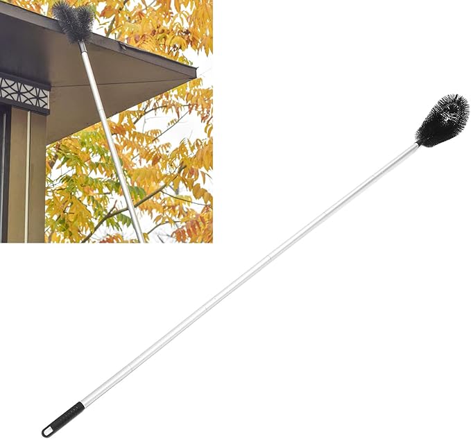 Gutter Cleaning Tool, Multifunctional Brush, Long Reach - High Efficiency Dirt Removal, Durable PET PP Aluminum, Ideal for Roof and Drainage Maintenance