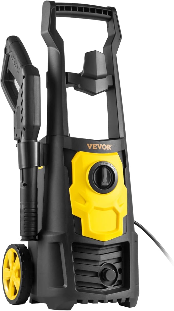 VEVOR Electric Power Washer, 2000 PSI 1.65 GPM, Portable Cleaner with 30ft Hose, Foam Cannon & 5 Nozzles for Cars, Patios, Fences - ETL Listed