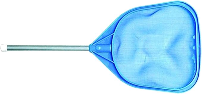 SWIMLINE HYDROTOOLS Pool Pole Accessories Hand Leaf Skimmer Net For Pools & Spas | Integrated Pool Pole & Pool Net | Wide Pool Skimmer Net | 1FT Integrated Aluminum Handle | Easy Pool Cleaning