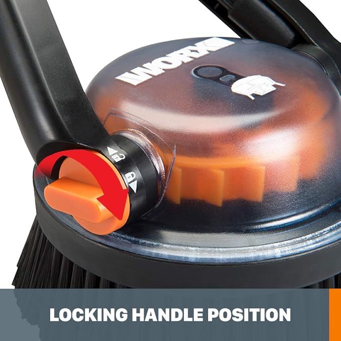Worx Hydroshot Adjustable Outdoor Power Scrubber, Quick Snap Connection - WA1821 (Hard Bristles)